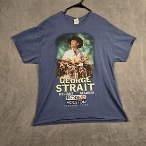 George Strait T-shirt 2013-14Houston Rodeo Reliant Stadium XL Cowboy Rides Away